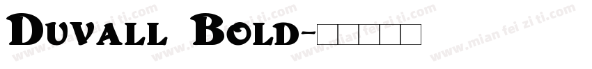 Duvall Bold字体转换
